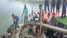 জাফলংয়ে অবৈধভাবে বালু উত্তোলন বন্ধে টাস্কফোর্সের অভিযান