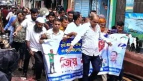 মধ্যনগরে বিএনপির বিজয় মিছিল