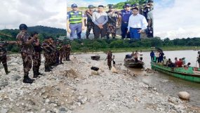 জাফলংয়ে পাথর উদ্ধারে টাস্কফোর্সের অভিযান: দুই দিনের ৮ হাজার ৫শ ঘনফুট পাথর উদ্ধার