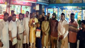 রাখালগঞ্জ ও চৌধরী বাজারে ৩১ দফা ও ধানের শীষের পক্ষে খান জামালের গনসংযোগ