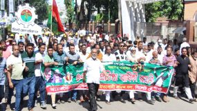বিএনপির প্রতিষ্ঠাবার্ষিকী উপলক্ষ্যে সিলেট জেলা শ্রমিক দলের র‌্যালি