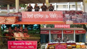 সিলেট সীমান্তে প্রায় দেড় কোটি টাকার ভারতীয় পণ্য জব্দ