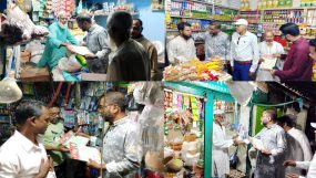 দক্ষিণ সুরমা খালেরমুখ বাজারে গনসংযোগ ও লিফলেট বিতরণ করেন-খান জামাল