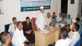 শ্রমিক কল্যাণ ফেডারেশন সিলেটের নেতৃবৃন্দের সাথে ব্যাটারি চালিত রিক্সা মালিক শ্রমিক ঐক্য পরিষদের সভা