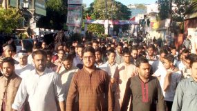 শেখ হাসিনার মৃত্যুদণ্ডের রায়ে সিলেটে আনন্দ মিছিল