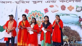 পিঠা উৎসবে মুক্তাক্ষরের আবৃত্তি পরিবেশন