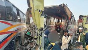 সিলেটের ওসমানীনগরে তিন বাসের সংঘর্ষে নিহত ২, আহত ১০