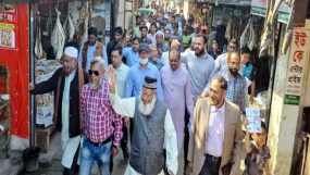 সিলেট মাছিমপুর এলাকায় দাঁড়িপাল্লার সমর্থনে গণসংযোগ