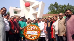 মহান স্বাধীনতা দিবসে সিলেট জেলা কর আইনজীবী সমিতির শ্রদ্ধাঞ্জলি অর্পণ