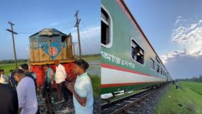 কমলগঞ্জে ট্রেনে আগুন, তিন ঘন্টা পর সিলেটের সাথে রেল যোগাযোগ স্বাভাবিক