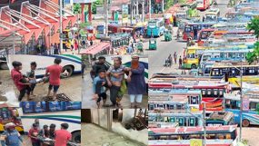 সিলেট কদমতলী বাস টার্মিনালে দুই গ্রুপের সংঘর্ষ-ভাঙচুর, আহত ৪